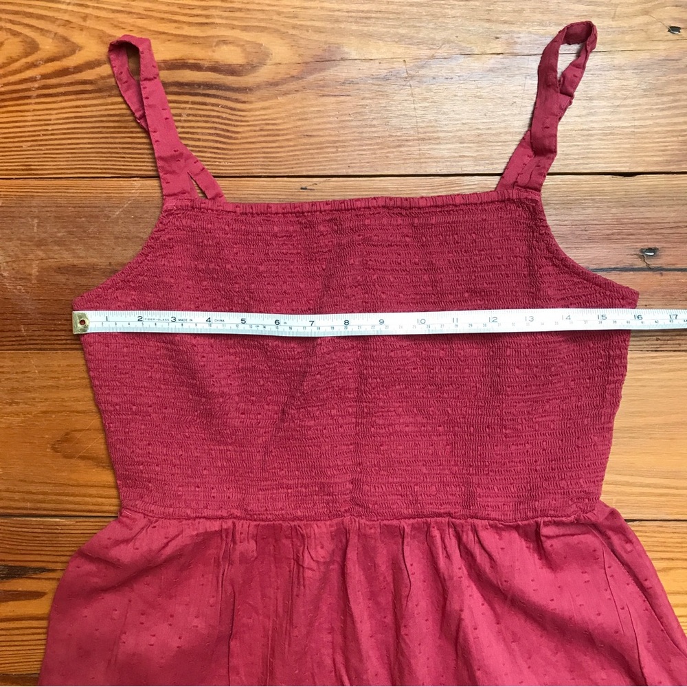 Old Navy Red Orange Maxi Smock Dress, EUC, M - Picture 7 of 12